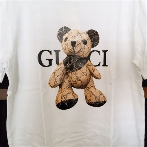 gucci bear t-shirt price|authentic Gucci t shirt men.